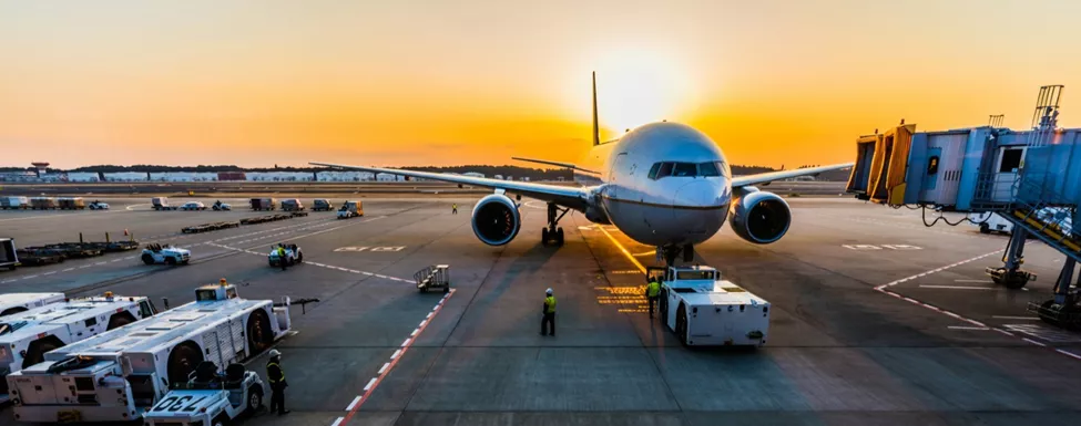 Plane on airport ground